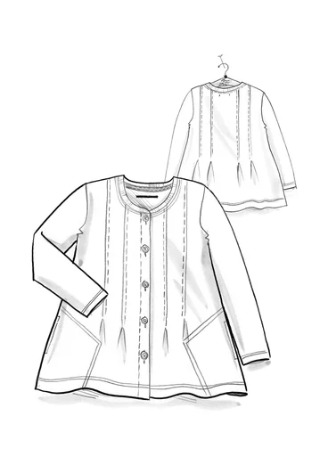 Trikåkofta i ekologisk bomull - rooibos