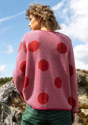 Tröja "Windy" i lammullsmix - mörk pion