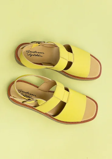 Sandal i nubuck - limegrön