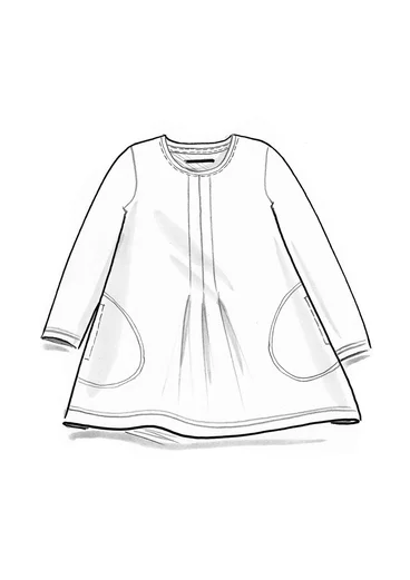 Trikåtunika i viskos/elastan - gråblå/melange