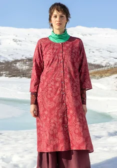 Vävd klänning "Denali" i ekologisk bomull - granatäpple