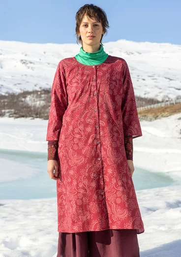 Vävd klänning "Denali" i ekologisk bomull - granatäpple