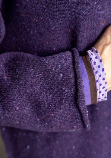 Nepströja i lammullsmix - björnbär/melange