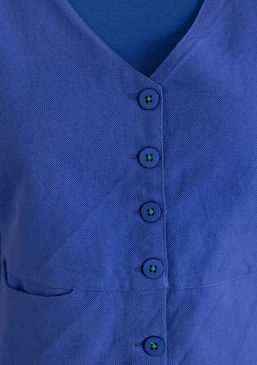 Vävd väst ”Esme” i bomull/lin - lupin