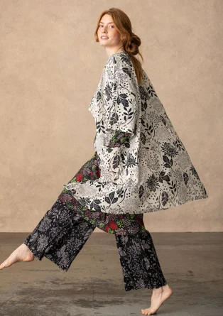 Kimono "Ayaka" i ekologisk bomull - fjäder