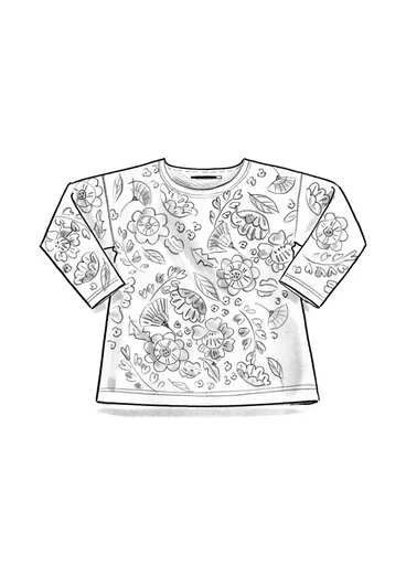 Top "Hana" i ekologisk bomull/modal - papegojröd