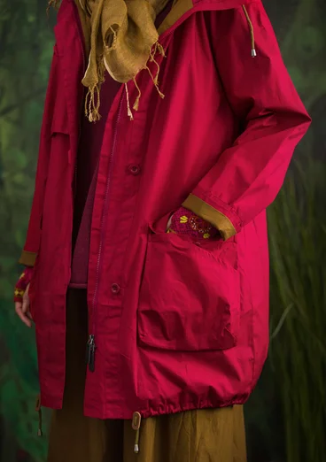 Parkas "Petronella" i återvunnen/ekologisk bomull - tranbär
