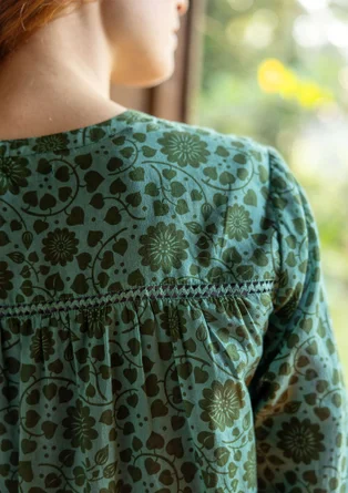 Blus "Marianne" i ekologisk bomull - malört