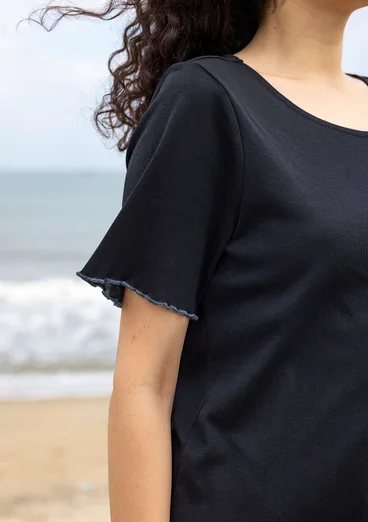 Top "Drop" i ekologisk bomull - svart