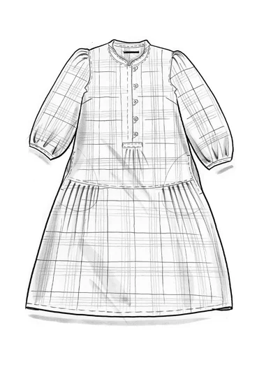 Vävd klänning ”Nora” i ekologisk bomull - natur