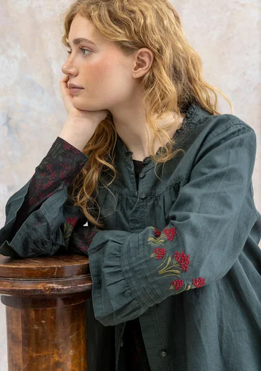 Vävd tunika "Kiruna" i ekologisk bomull/lin - agave