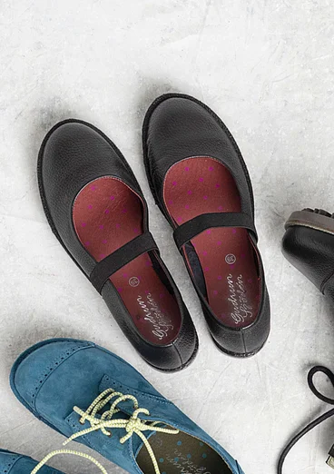 Ballerinasko i nappa - svart