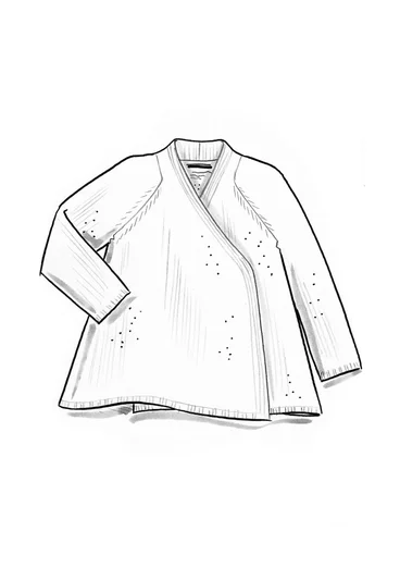 Omlottkofta i alpackamix - grönpeppar/melange