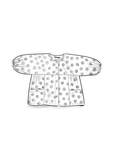 Vävd blus ”Tindra” i ekologisk bomull - svart/mönstrad