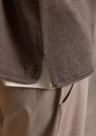 Kofta i återvunnen bomull - ljus potatis