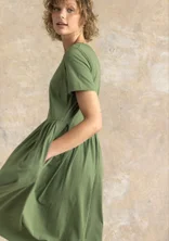 Trikåklänning ”Himla” i ekologisk bomull - rosmarin