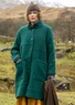 Kappa i återvunnen ull/återvunnen polyester (buteljgrön L)