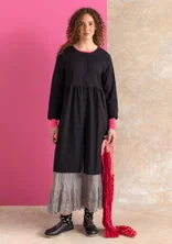 Vävd klänning ”Vendela” i ekologisk bomull - svart