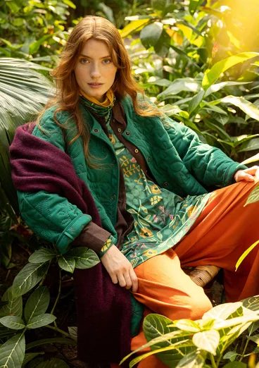 Trikåjacka "Galapagos" i ekologisk bomull - buteljgrön