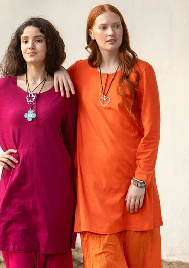 Trikåtunika "Alora" i ekologisk bomull - nypon