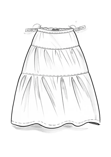 Vävd kjol "Rut" i viskos/lin - svart