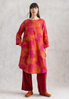 Vävd klänning "Fizz" i lin/modal - gnejs