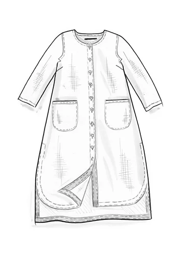 Vävd klänning i lin - amaryllis