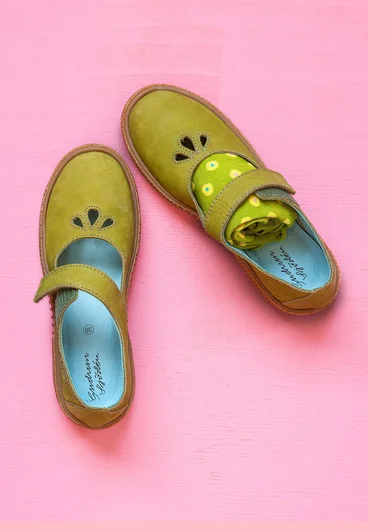 Trädgårdssko i nubuck - avokado