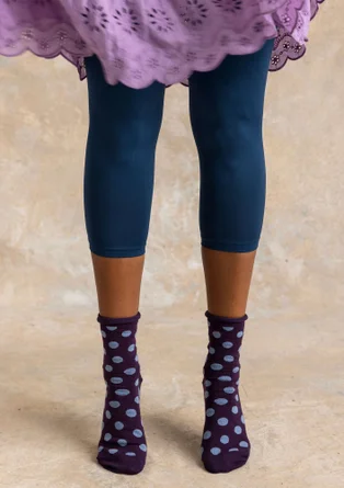 Enfärgade leggings i återvunnen polyamid - stillahavsblå