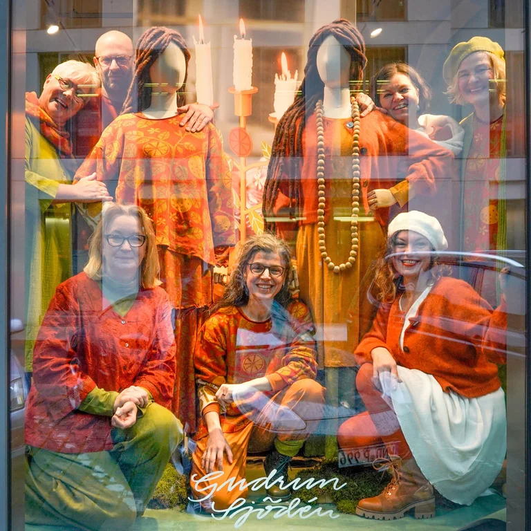 Outside Gudrun Sjödén’s store in Münster.