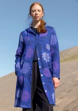 Långkofta "Pink Moon" i ull/ekologisk bomull - lupin