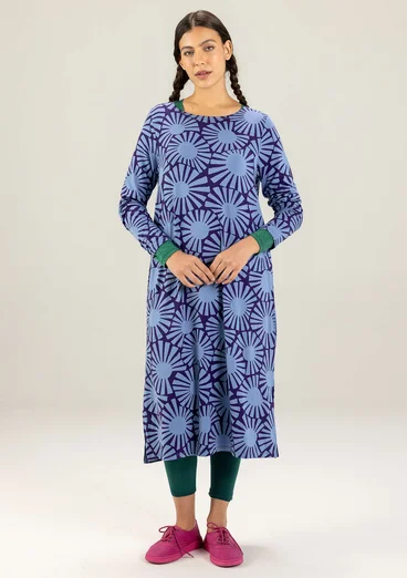 Mönstrad trikåklänning "Taiyoko" i lyocell/elastan - natthimmel