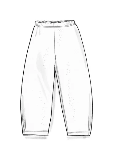 Velourbyxa "Nootka" i ekologisk bomull/återvunnen polyester - svart