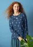 Top " Amandine" i ekologisk bomull/modal (indigo XXL)