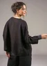 Vävd blus "Bodil" i lin (svart S)