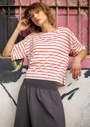 Vävd kort kjol "Ines" i ekologisk bomull - grafit