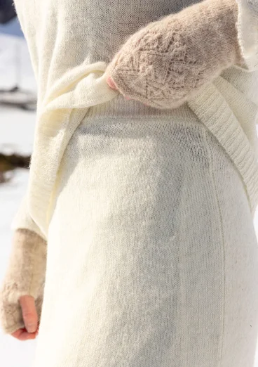 Torgvante "Forgetmenot" i alpackamix - kalksten/melange