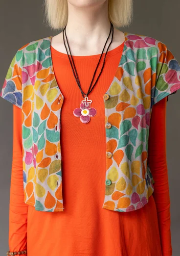 Trikåtop "Petite" i ekologisk bomull - duvgrå