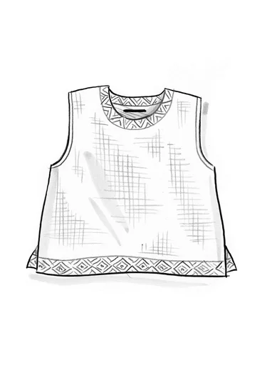 Stickad slipover "Helena" i lammullsmix - rödkål/melange