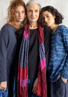 Sjal "Kelly" i ekologisk bomull - aubergine