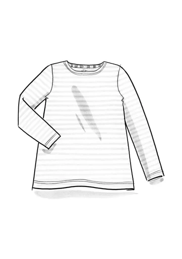 Basrandstop i ekologisk bomull - cerise/rödkål