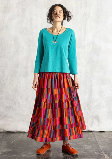 Trikåtop i ekologisk bomull - orientgrön