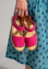 Sandal i läder - hibiskus