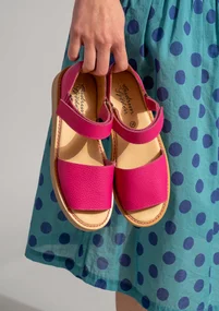 Sandal i läder - hibiskus