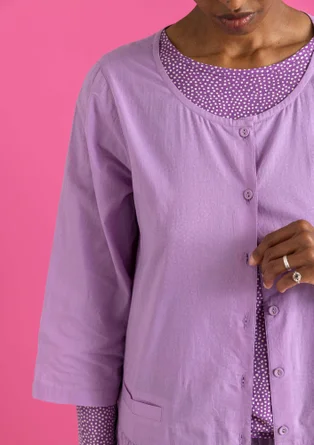 Vävd klänning ”Tindra” i ekologisk bomull - månskenslila