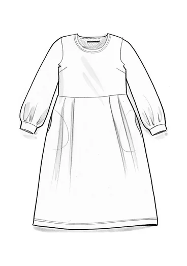 Velourklänning "Cornus" i ekologisk bomull/återvunnen polyester - viol