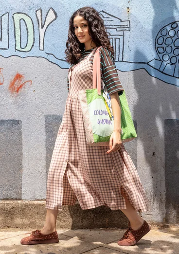 Väska "Nina" i ekologisk bomull - ärtgrön