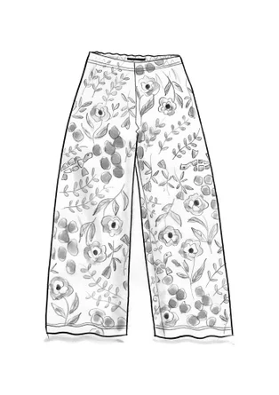 Trikåbyxa "Harriet" i lyocell/elastan - midnattsblå