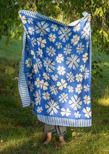 Duk "Soni" i ekologisk bomull - briljantblå