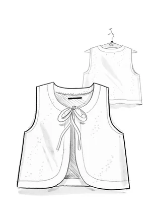 Velourväst "Nootka" i ekologisk bomull/återvunnen polyester - svart